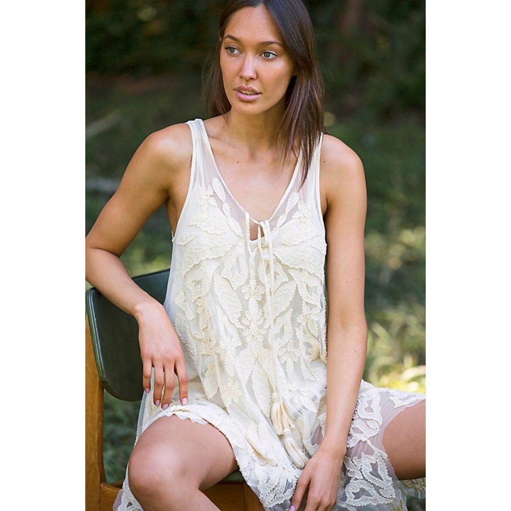 Free People La Palma Trapeze Mini Dress Size S